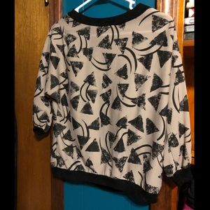 Vintage Pattern Sheer Top